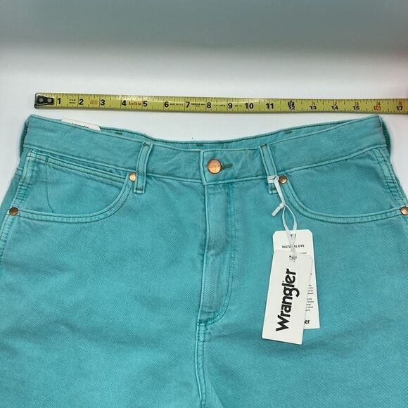 Wrangler Donna Regular Fit Cotton Denim Shorts Western Cowgirl Country Size W31 - Picture 9 of 14